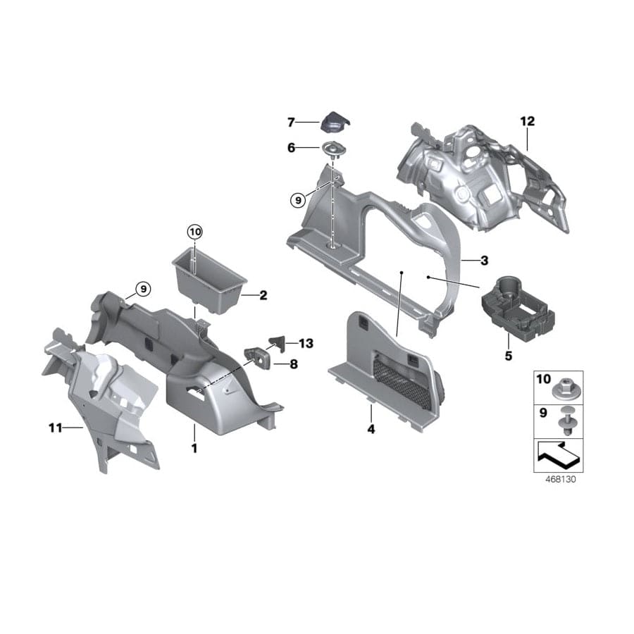 Genuine BMW 51477348308 F30 Right Trunk Trim (Inc. 330e) | ML Performance UK Car Parts