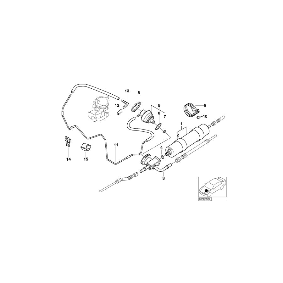 Genuine BMW 13531407985 E52 Vacuum Pipe (Inc.  & Z8) | ML Performance UK Car Parts