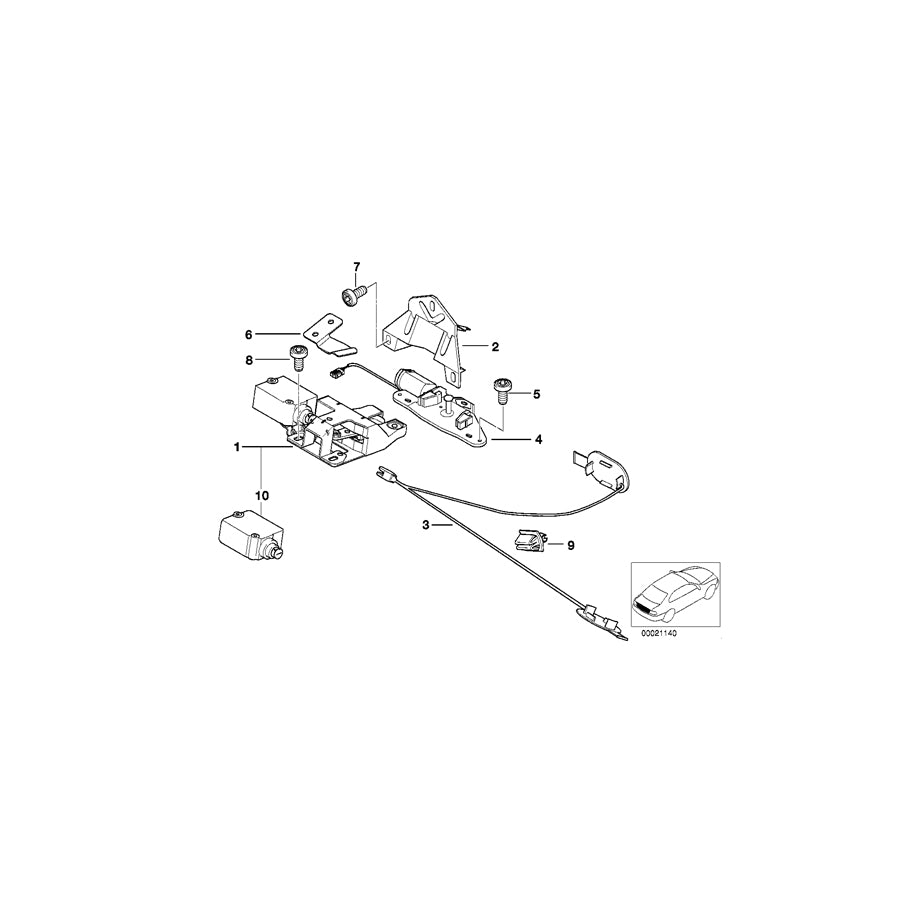 Genuine BMW 51248232520 E39 Pulling Strip F Emergency Mechanism (Inc. 525d) | ML Performance UK Car Parts