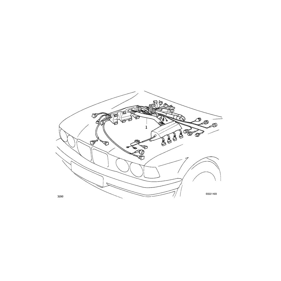 Genuine BMW 12511702398 E34 E32 Engine Wiring Harness Dme+Egs (Inc. 530i, 730i & 730iL) | ML Performance UK Car Parts