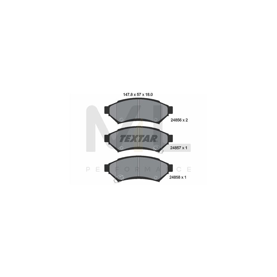 TEXTAR 2485601 Brake pad set with acoustic wear warning | ML Performance Car Parts