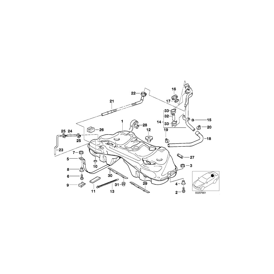 Genuine BMW 16111181867 E38 Metal Fuel Tank 85L (Inc. 740i, 730iL & 750i) | ML Performance UK