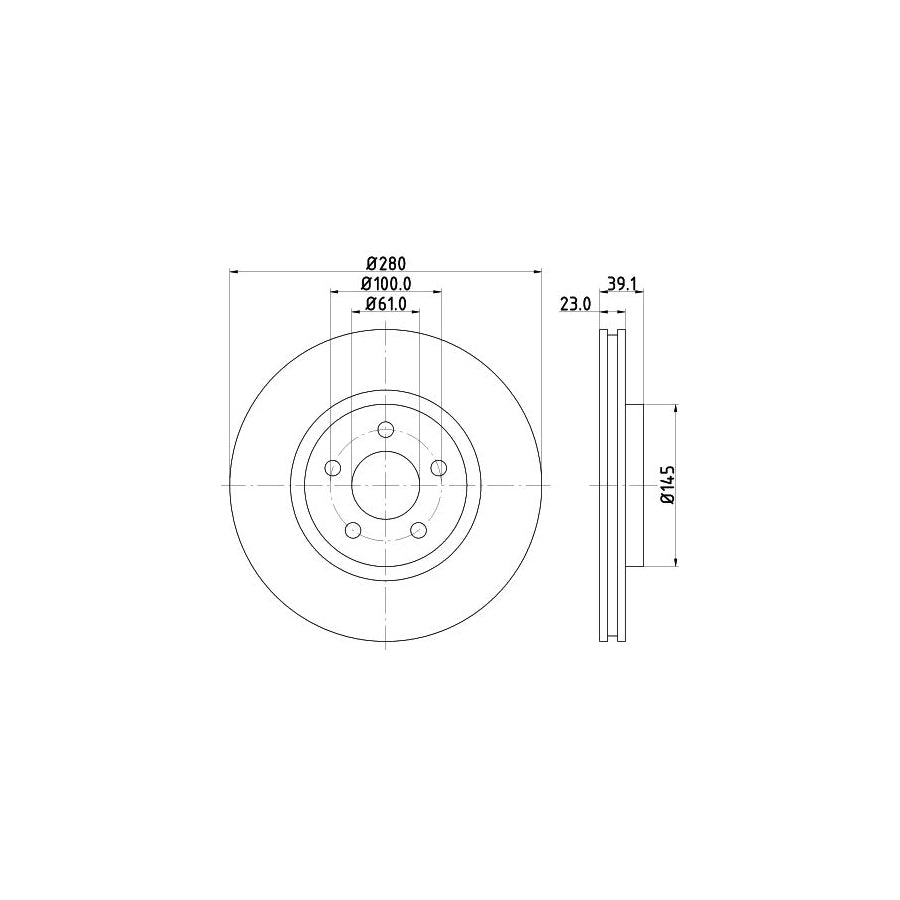 Hella 8DD 355 107-881 Brake Disc