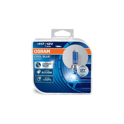 OSRAM  H7 Cool Blue Boost 5000K Hyper Blue Bulbs (X2) 80W 12v 62210CBB-HCB | ML Performance