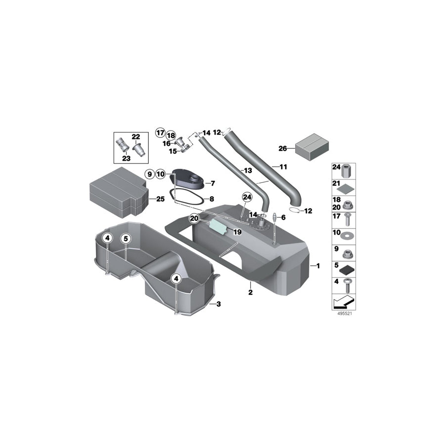 Genuine BMW 16008431927 Reduction Insert KIT F.FUEL TANK (Inc. M4 GT4) | ML Performance UK