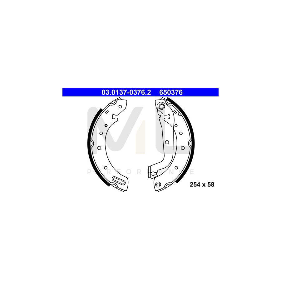 ATE 03.0137-0376.2 Brake Shoe Set with lever | ML Performance Car Parts