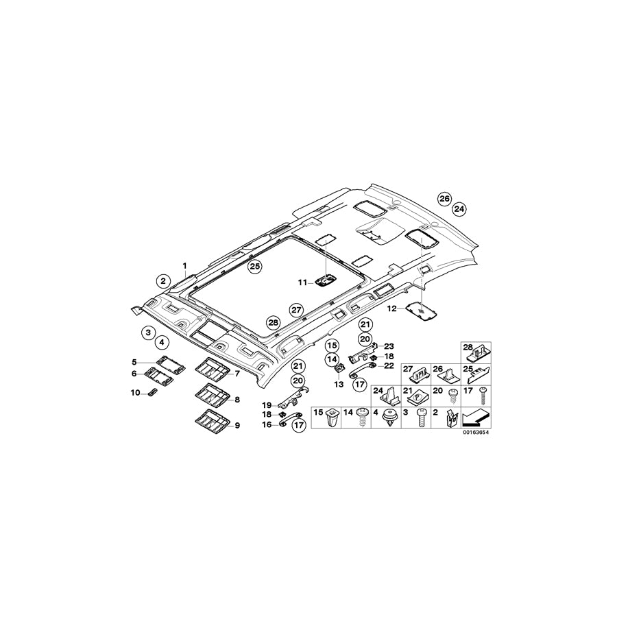 Genuine BMW 51447139333 F02 F01 E61 Clip, Headlining WEISS (Inc. M550dX) | ML Performance UK Car Parts