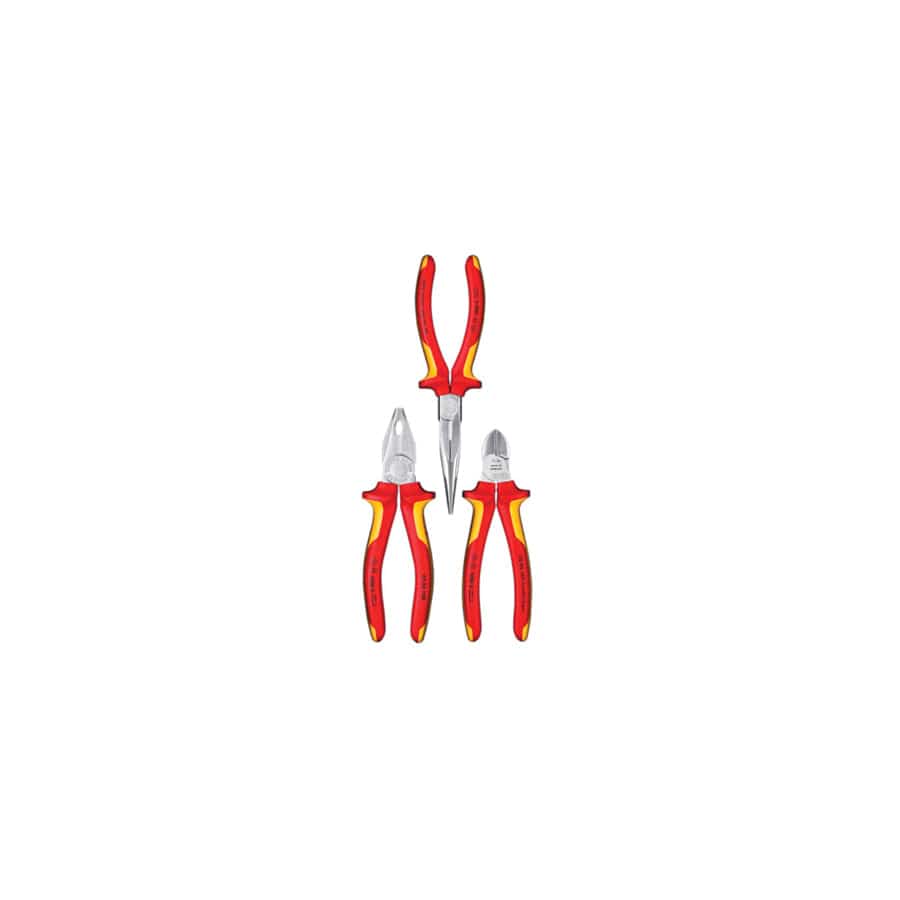 Knipex KPX002012 Elektro VDE Pliers Set, 3 Piece | ML Performance UK