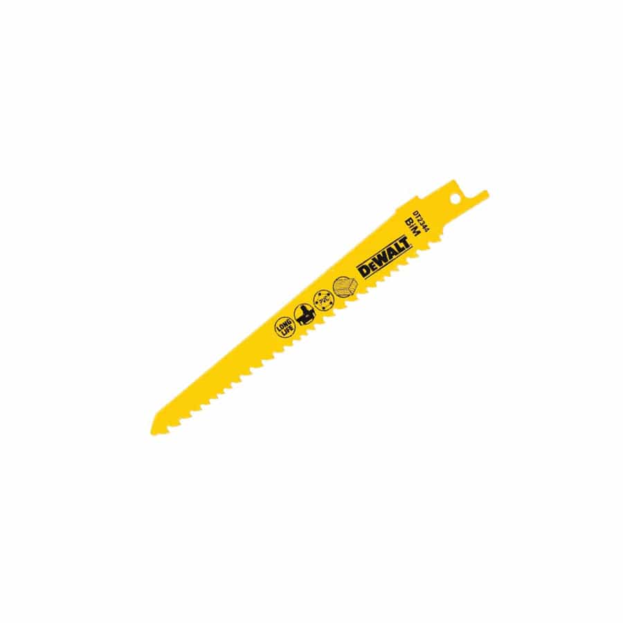 DEWALT DEWDT2344QZ Bi-Metal Reciprocating Blade for Wood Cordless 152mm Pack of 5 | ML Performance UK