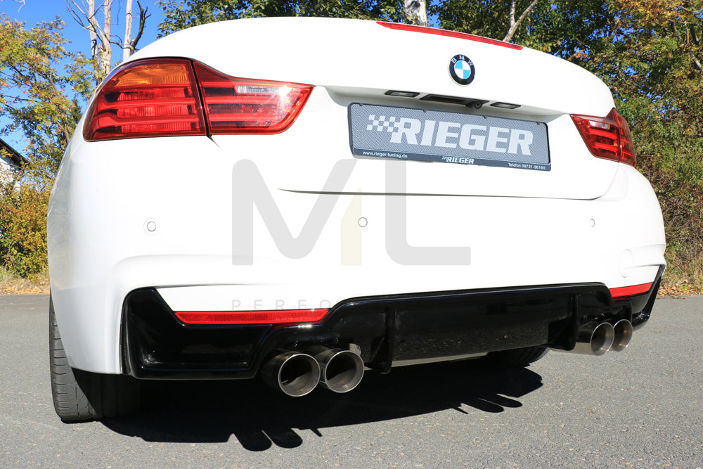 Rieger 00088057 BMW 4 Series F32 F33 F36 Rear Diffuser 5 | ML Performance UK Car Parts