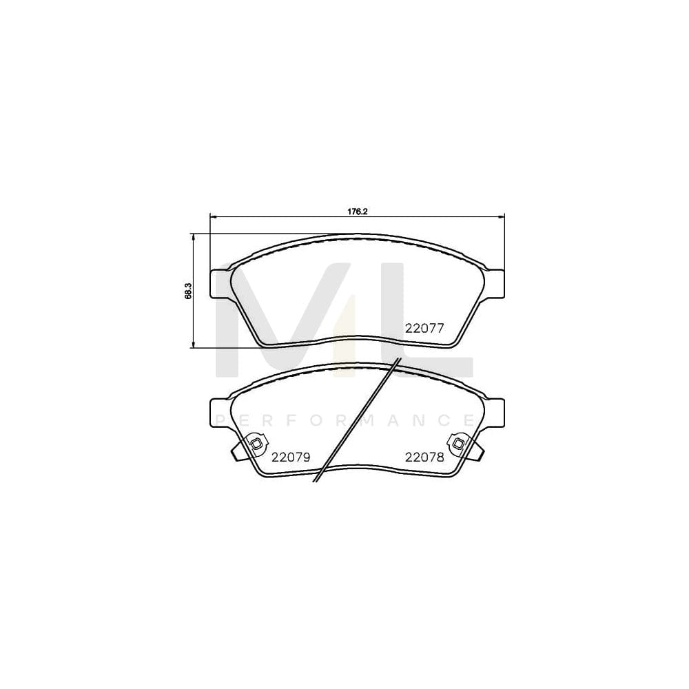 Hella 8DB 355 021-601 Brake Pad Set With Acoustic Wear Warning, With Accessories | ML Performance Car Parts