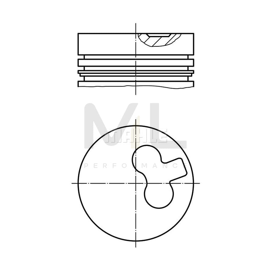 MAHLE ORIGINAL 011 29 02 Piston 83,5 mm, with piston ring carrier, without cooling duct | ML Performance Car Parts