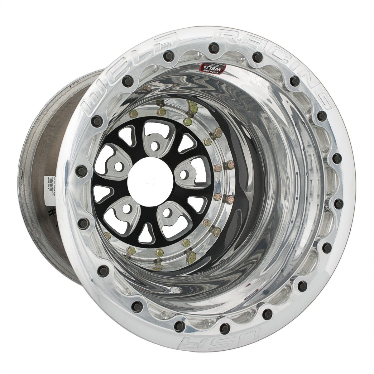 Weld 84P-509208 V-Series Wheel 15x9 5x4.5 ET-25 BS4 Polished Center - Polished Shell