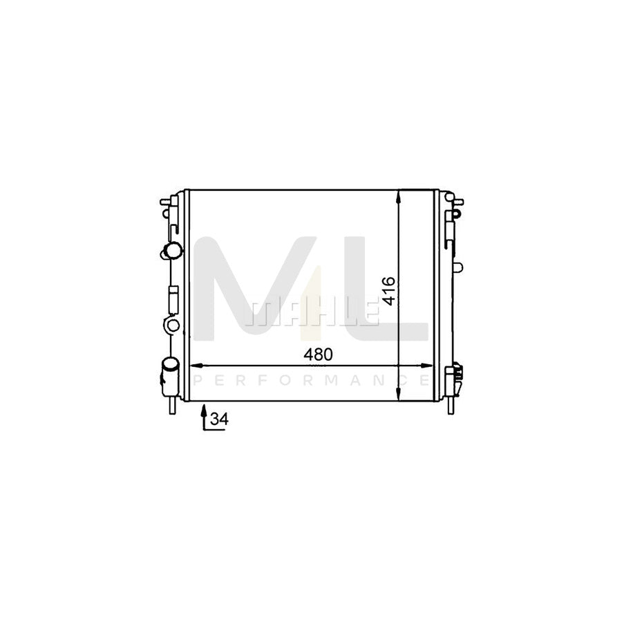 MAHLE ORIGINAL CR 92 000S Engine radiator Mechanically jointed cooling fins | ML Performance Car Parts