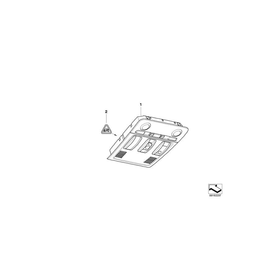 Genuine BMW 61319225500 E81 E82 E87 Switch Unit Roof BEIGE (Inc. 116i, 118i & 120i) | ML Performance UK Car Parts