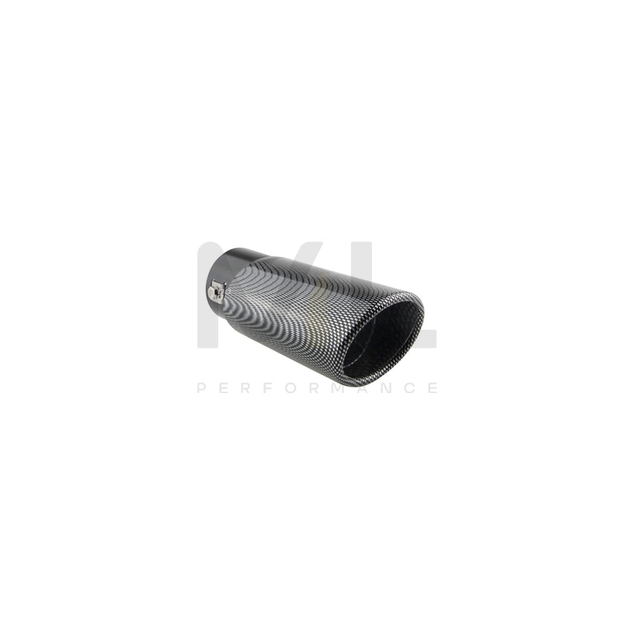 AMiO MT 020C 02350 Exhaust tip 86 mm, Dark, oval, straight, Stainless Steel, 165mm, 63mm | ML Performance Car Parts