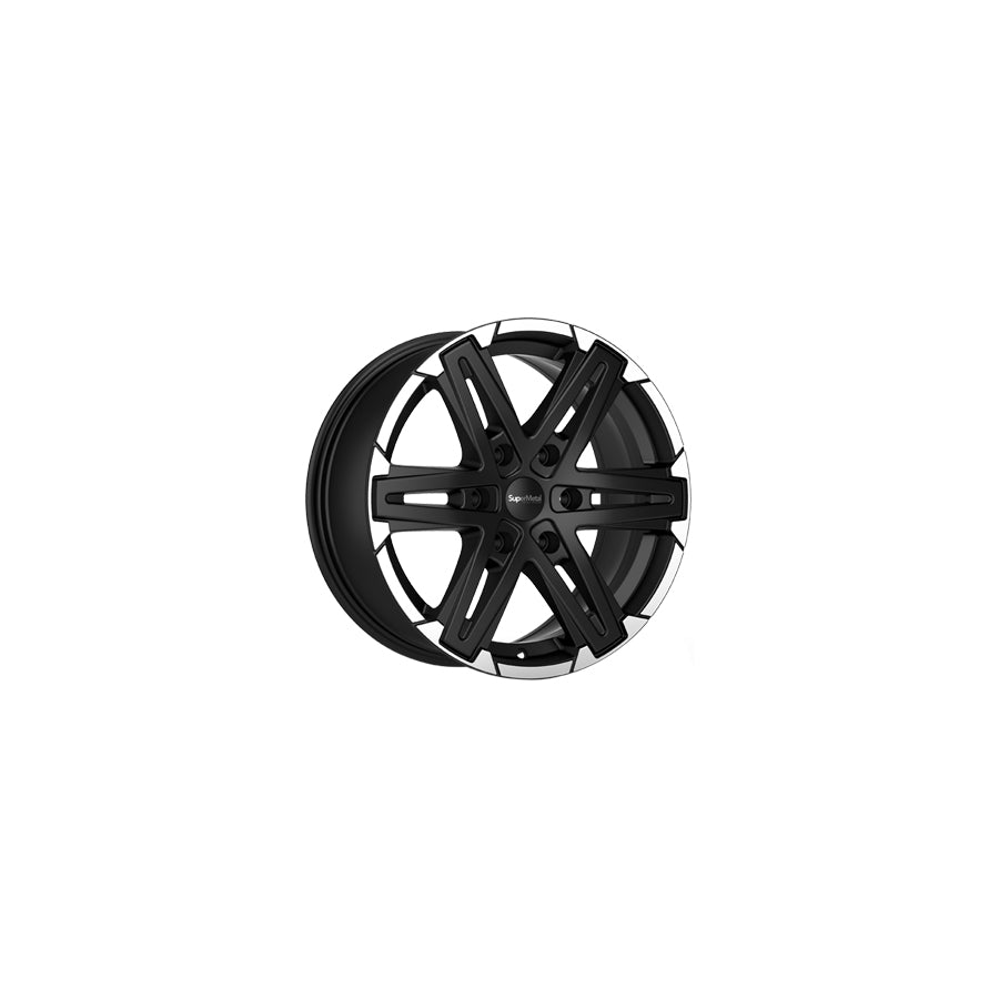 SuperMetal Compass 8.5x18 ET42 20021 Matt Black Rim Polish Wheel | ML Performance UK Car Parts