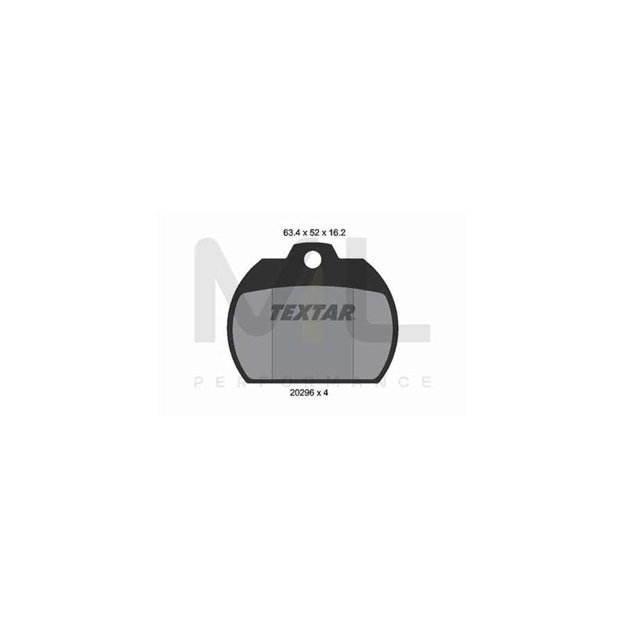 TEXTAR 2029602 Brake pad set for VW KAEFER not prepared for wear indicator | ML Performance Car Parts