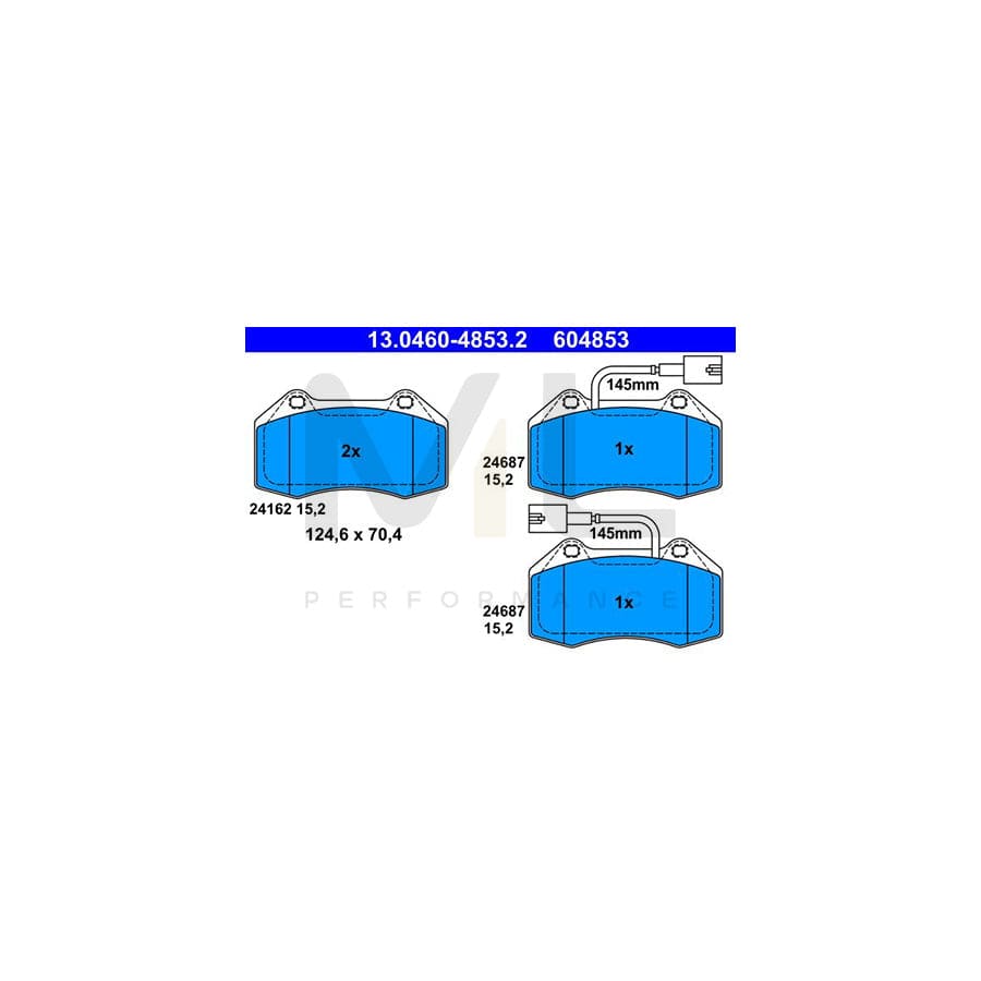 ATE 13.0460-4853.2 Brake pad set incl. wear warning contact | ML Performance Car Parts