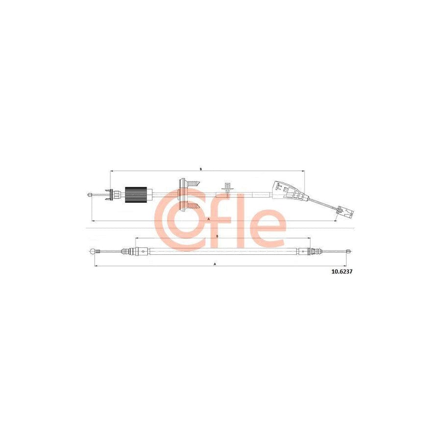 Cofle 92.10.6237 Hand Brake Cable For Peugeot 3008