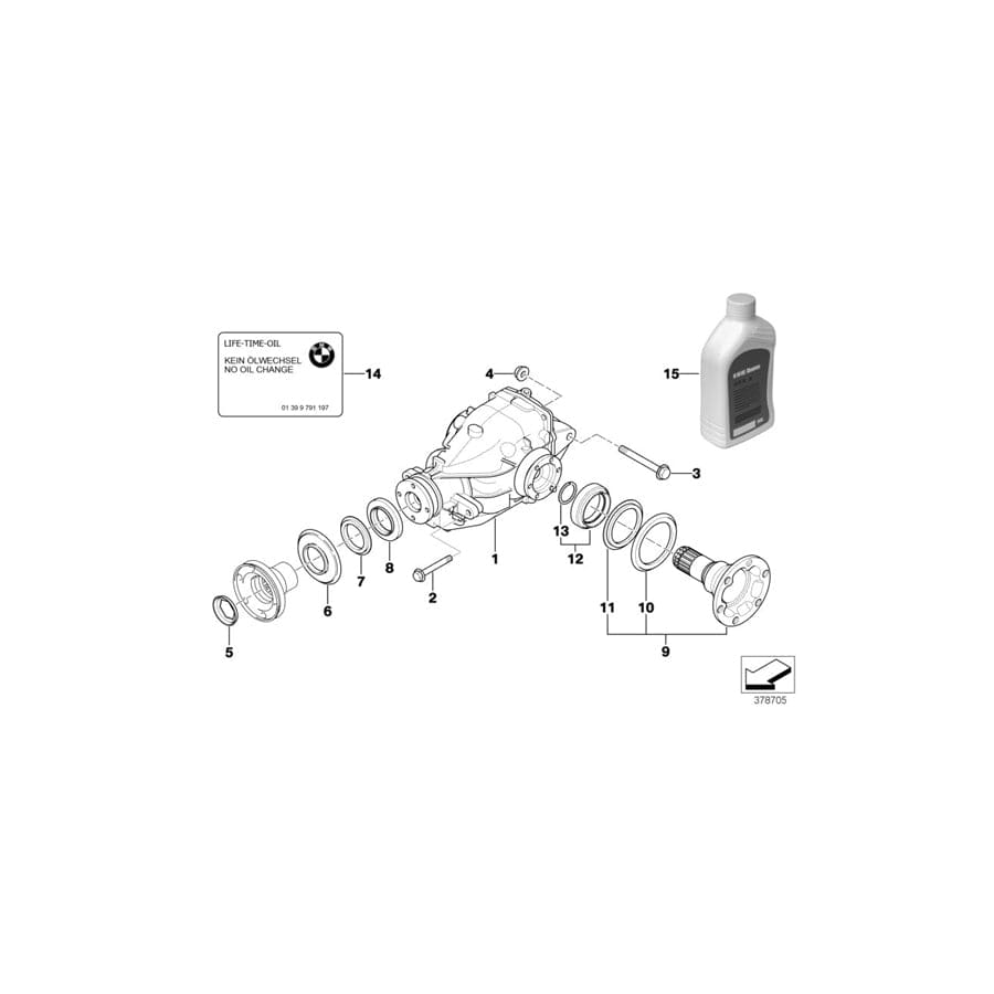 Genuine BMW 33107533140 E46 E83 Exch. Final Drive I=3,91 (Inc. 318ti, 318i & 318Ci) | ML Performance UK Car Parts