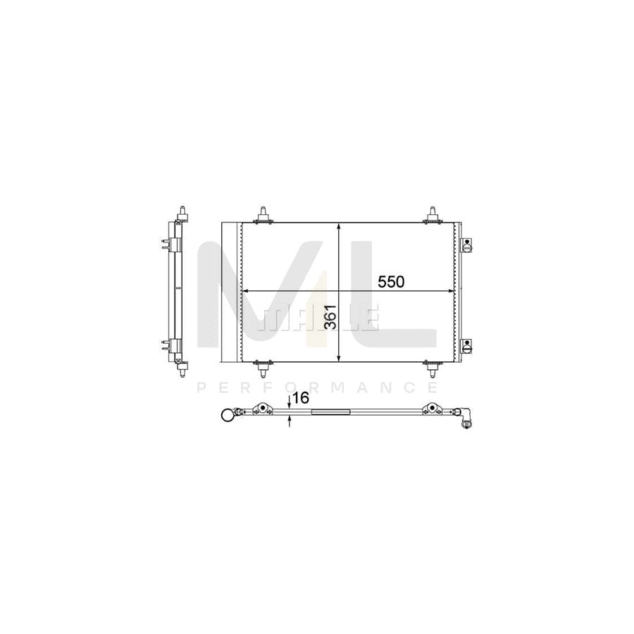 MAHLE ORIGINAL AC 487 000P Air conditioning condenser with dryer | ML Performance Car Parts