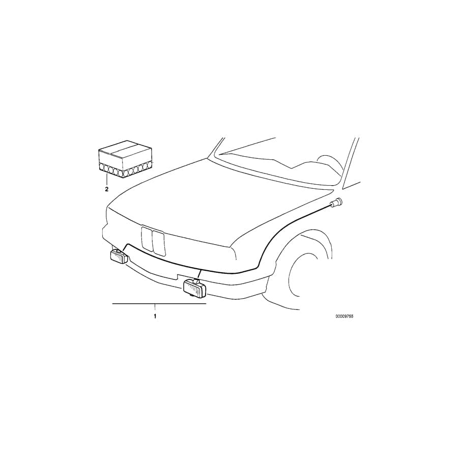 Genuine BMW 63170009205 E36 Installing Set Fog Lamps (Inc. 316i 1.6, 318tds & 323ti) | ML Performance UK Car Parts