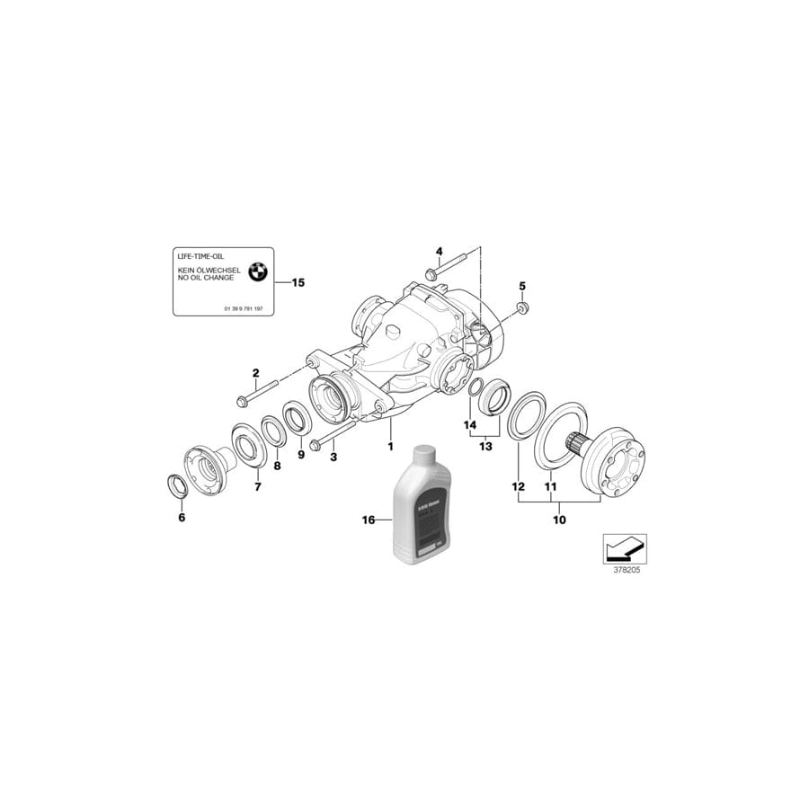 Genuine BMW 33107527005 E60 Exch. Final Drive I=3,73 (Inc. 525i) | ML Performance UK Car Parts