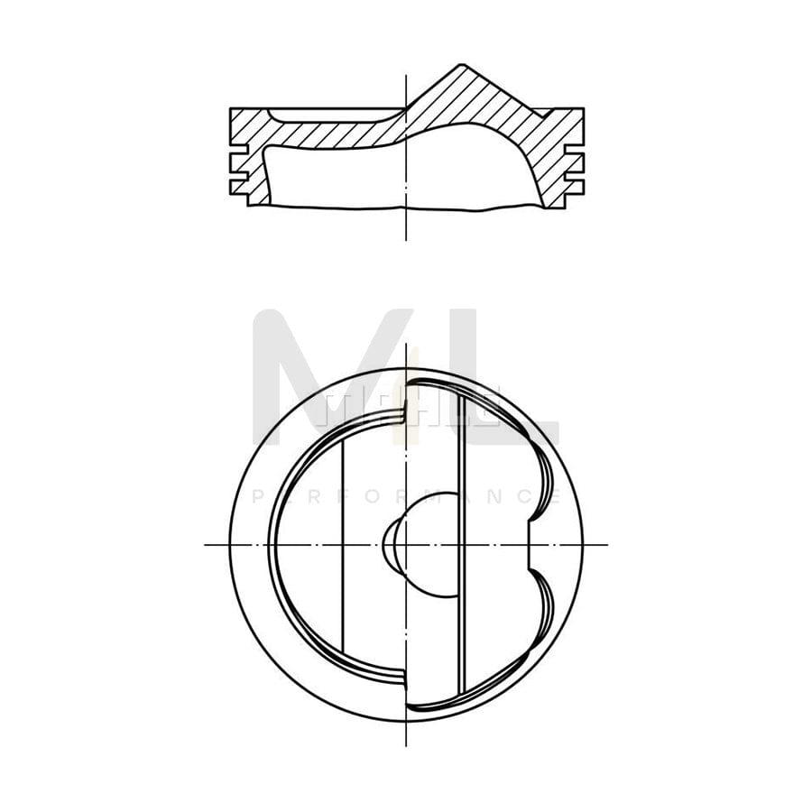 MAHLE ORIGINAL 028 04 01 Piston 76,76 mm, without cooling duct | ML Performance Car Parts