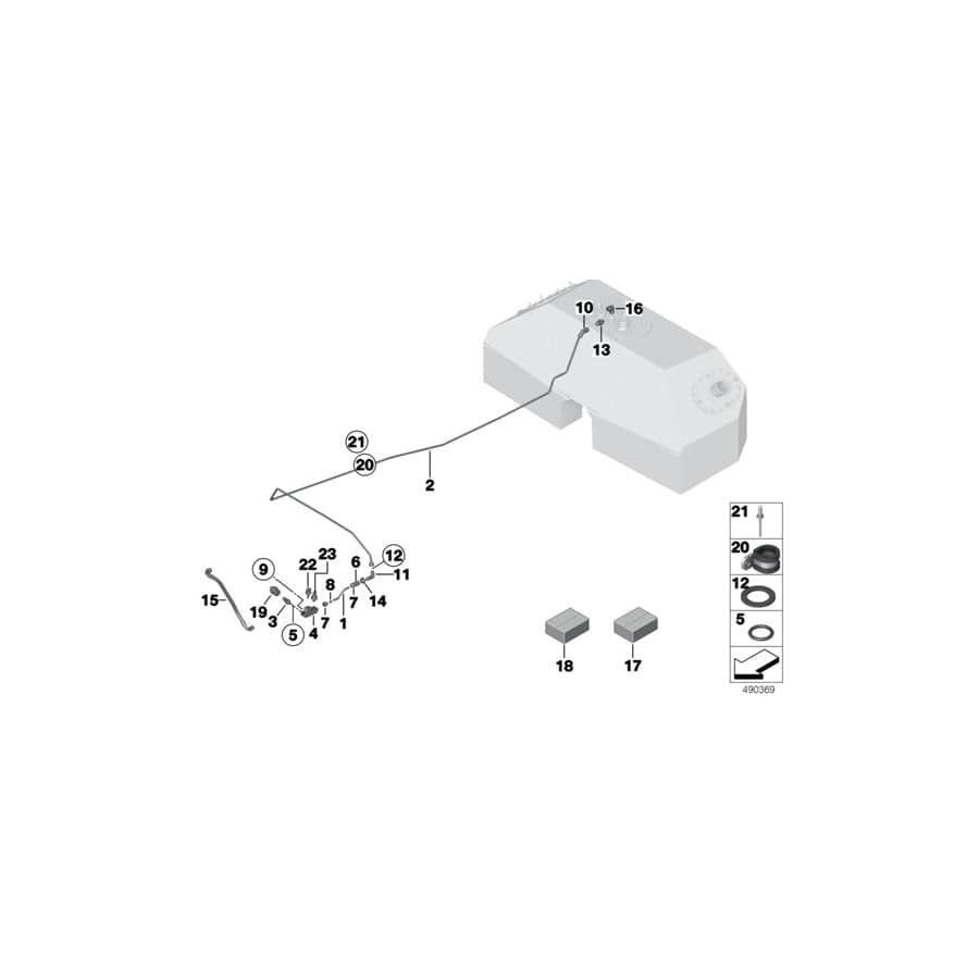 Genuine BMW 16128428499 BMW Fuel Tank Non-Return Valve MALE-MALE (Inc.  & M6 GT3) | ML Performance UK Car Parts