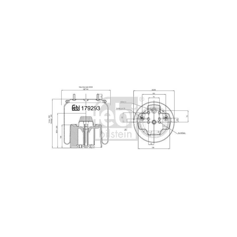 Febi Bilstein 179293 Boot, Air Suspension