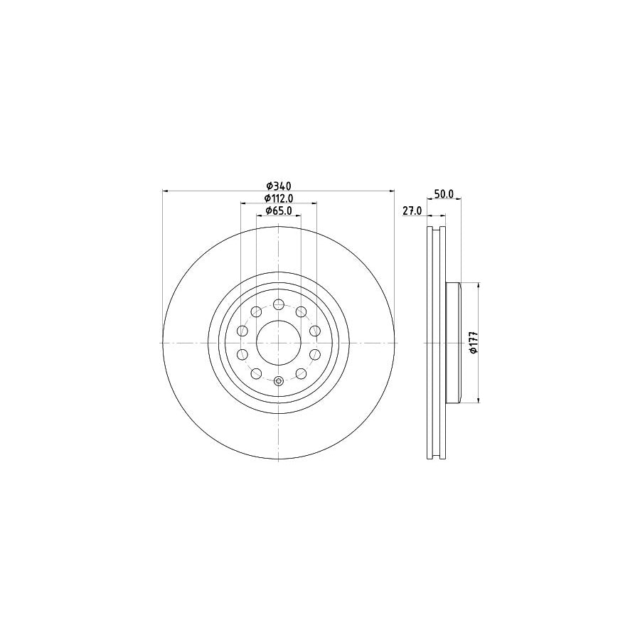 Hella 8DD 355 134-751 Brake Disc