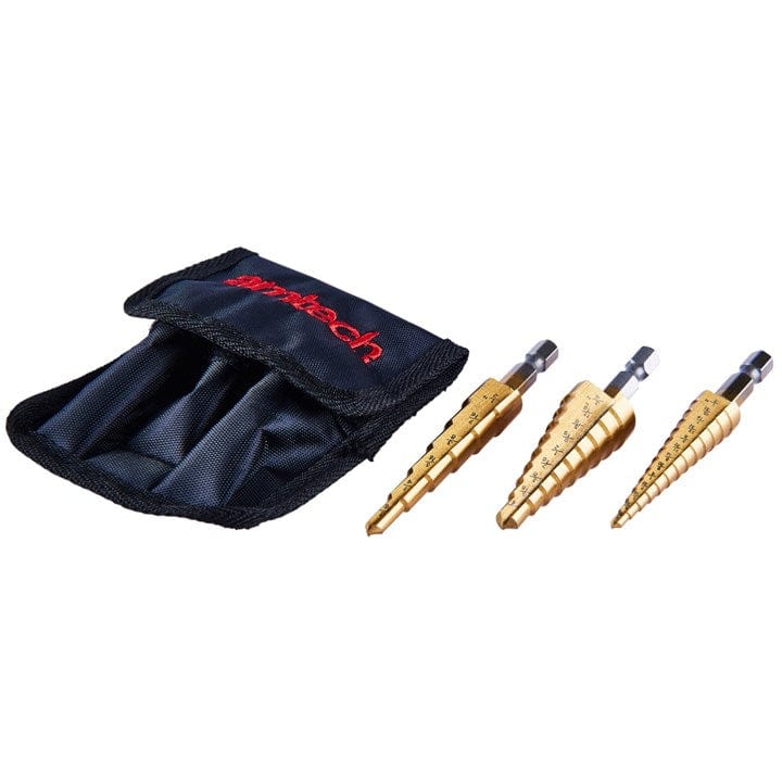 Amtech 3pcs. High Speed Steel Step Drill Set | ML Performance DIY & Power Tools