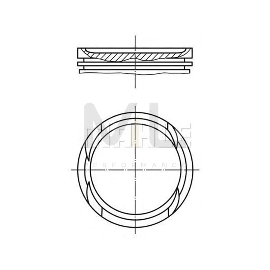 MAHLE ORIGINAL 002 56 01 Piston suitable for MERCEDES-BENZ SL Convertible (R107) 92,5 mm, with piston rings | ML Performance Car Parts