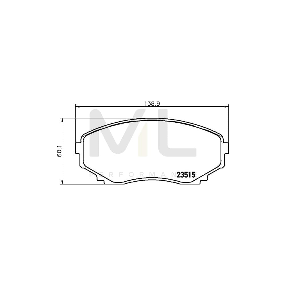 Hella 8DB 355 009-641 Brake Pad Set With Acoustic Wear Warning | ML Performance Car Parts