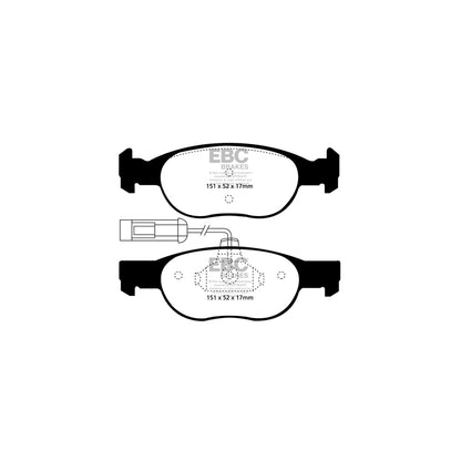 EBC PDKF025 Alfa Romeo Ultimax Front Brake Pad & Plain Disc Kit - Girling/TRW Caliper (Inc. 145 & 146) 2 | ML Performance UK Car Parts