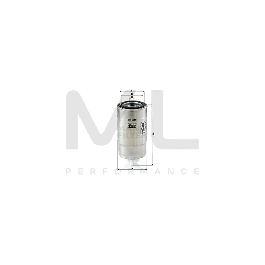 MANN-FILTER WK 854/3 Fuel filter Spin-on Filter | ML Performance Car Parts