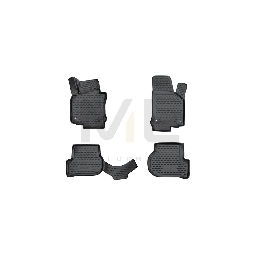 RIDEX Tailored 215A0442 Floor mat set Elastomer, Front and Rear, Quantity: 4, Black | ML Performance Car Parts