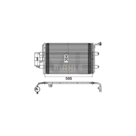 MAHLE ORIGINAL AC 180 000S Air conditioning condenser with dryer | ML Performance Car Parts