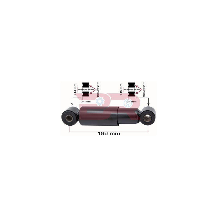 Botto Ricambi BRCA8086 Shock Absorber, Cab Suspension