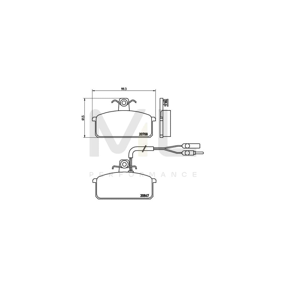 Brembo P 23 019 Brake Pad Set With Brake Caliper Screws | ML Performance Car Parts