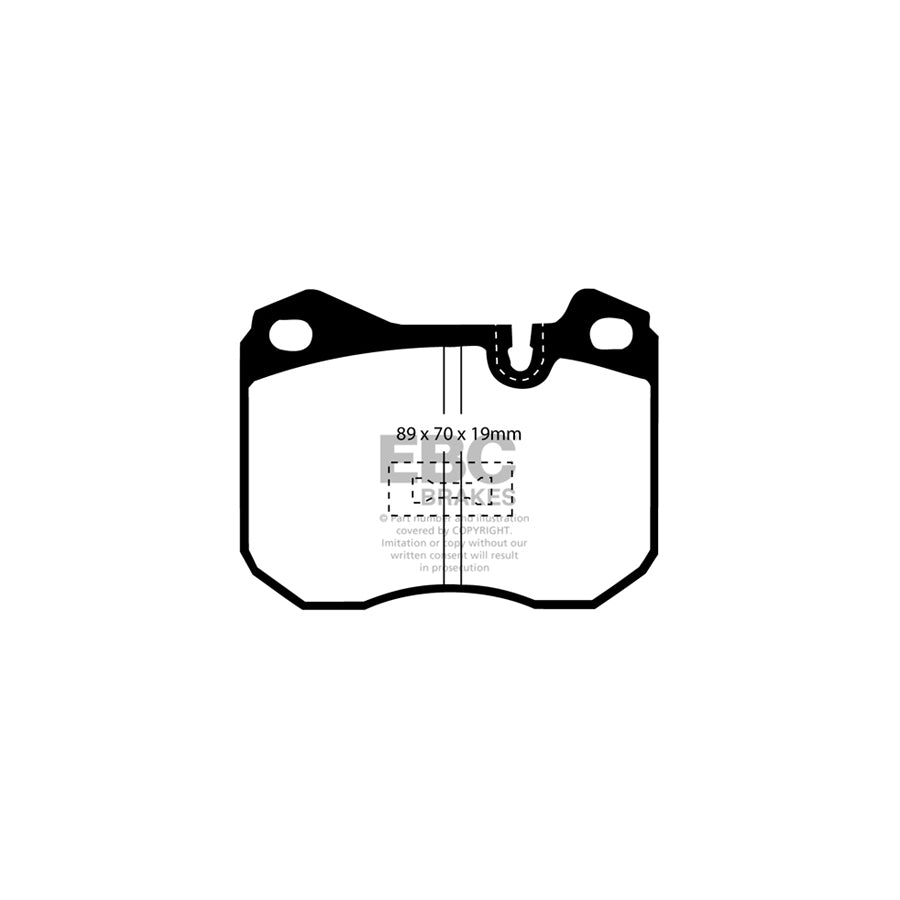 EBC PD03KF979 Porsche Yellowstuff Front Brake Pad & Plain Disc Kit - ATE Caliper (Inc. 924 & 944) 2 | ML Performance UK Car Parts