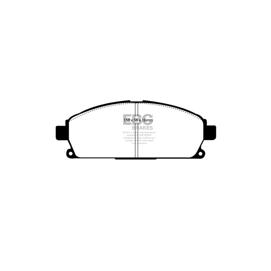 EBC PD11KF276 Nissan X-Trail Greenstuff Front Brake Pad & GD Disc Kit - Akebono Caliper 2 | ML Performance UK Car Parts