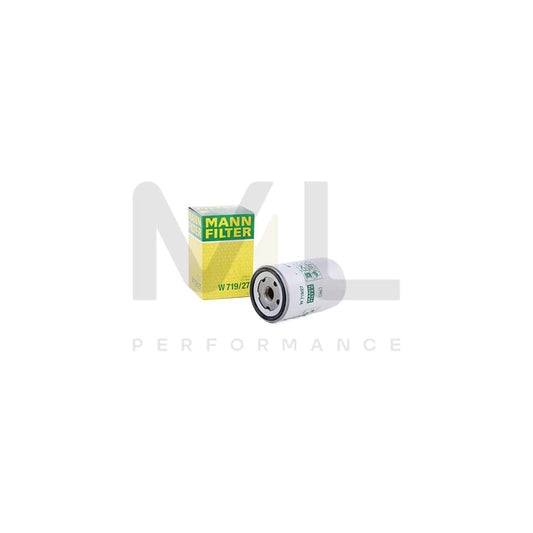 MANN-FILTER W 719/27 Oil Filter Spin-on Filter, with one anti-return valve | ML Performance Car Parts