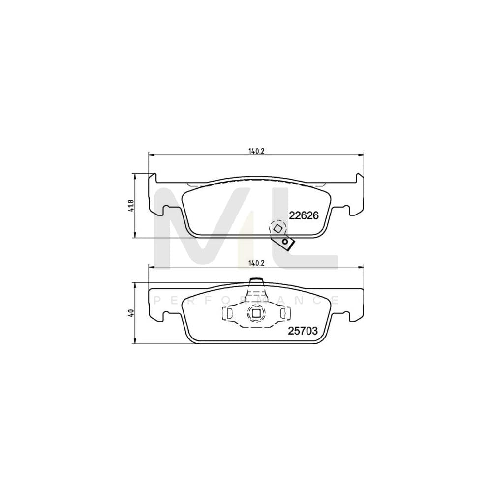 Brembo P 50 137 Brake Pad Set With Acoustic Wear Warning | ML Performance Car Parts