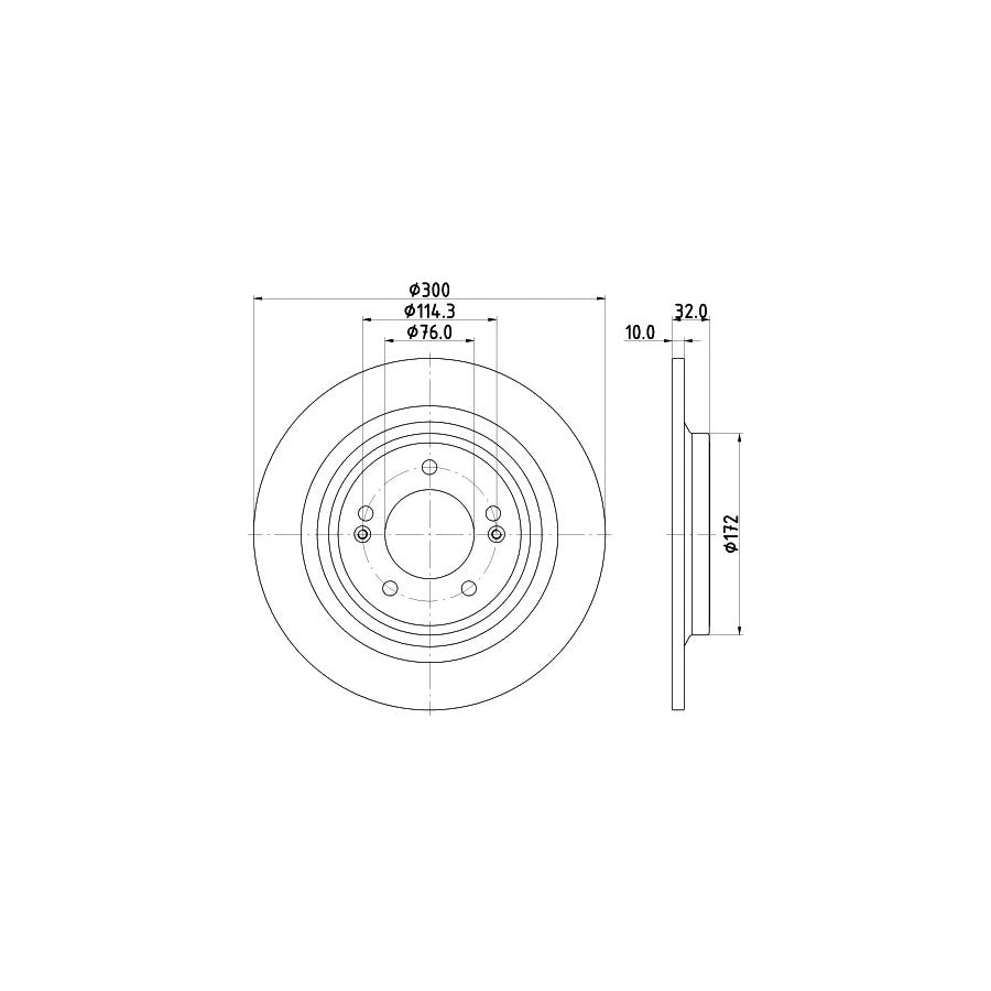 Hella 8DD 355 134-731 Brake Disc