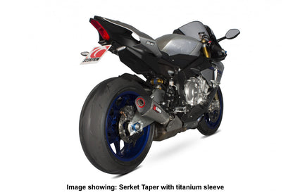 Scorpion RYA99CEO Yamaha Serket Taper Slip-On - Carbon Fibre Sleeve (YZF-R1 / YZF-R1 M) | ML Performance UK UK