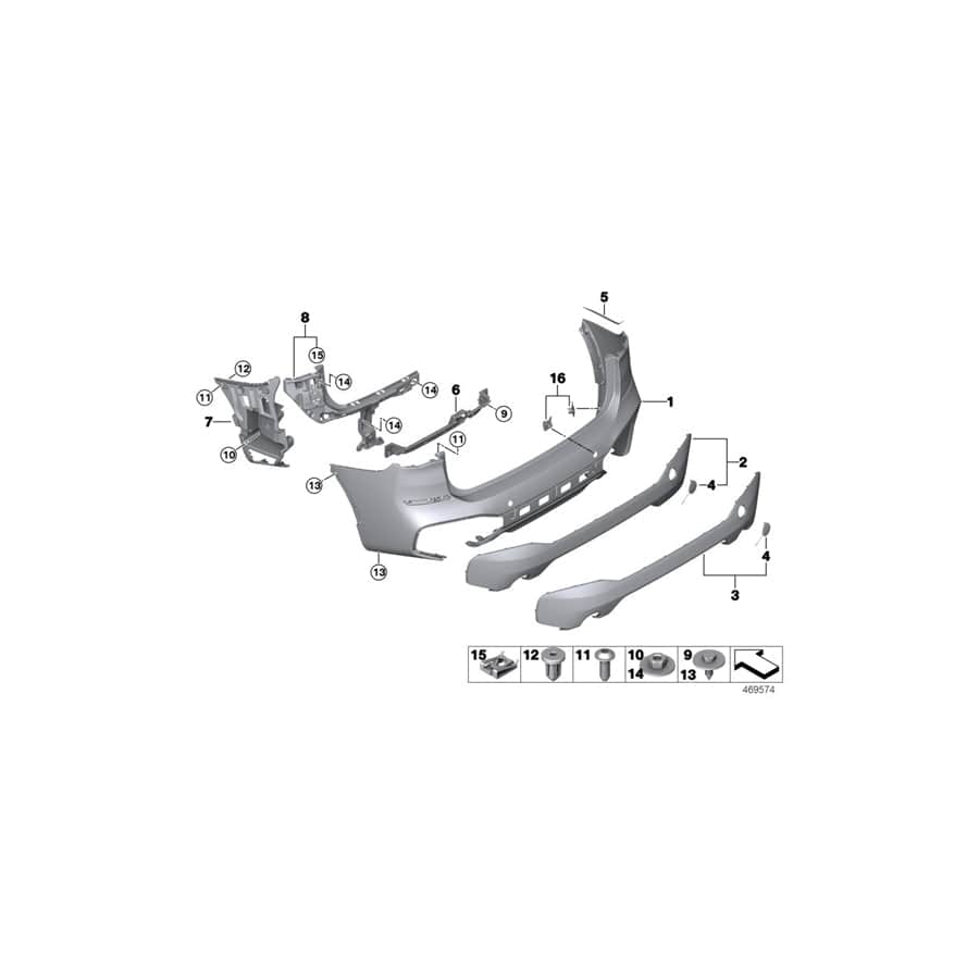 Genuine BMW 51128059875 F48 Mount, Bumper Rear Left M (Inc. X1 20iX, X1 28i & X1 18i) | ML Performance UK Car Parts