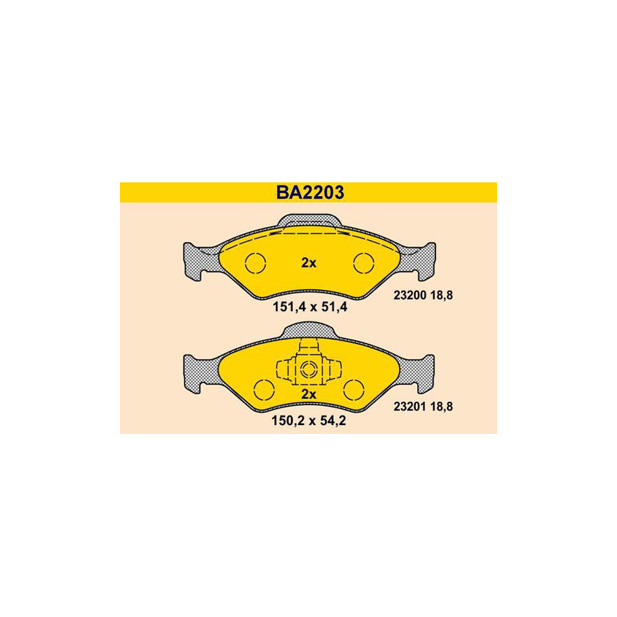 Barum BA2203 Brake Pad Set