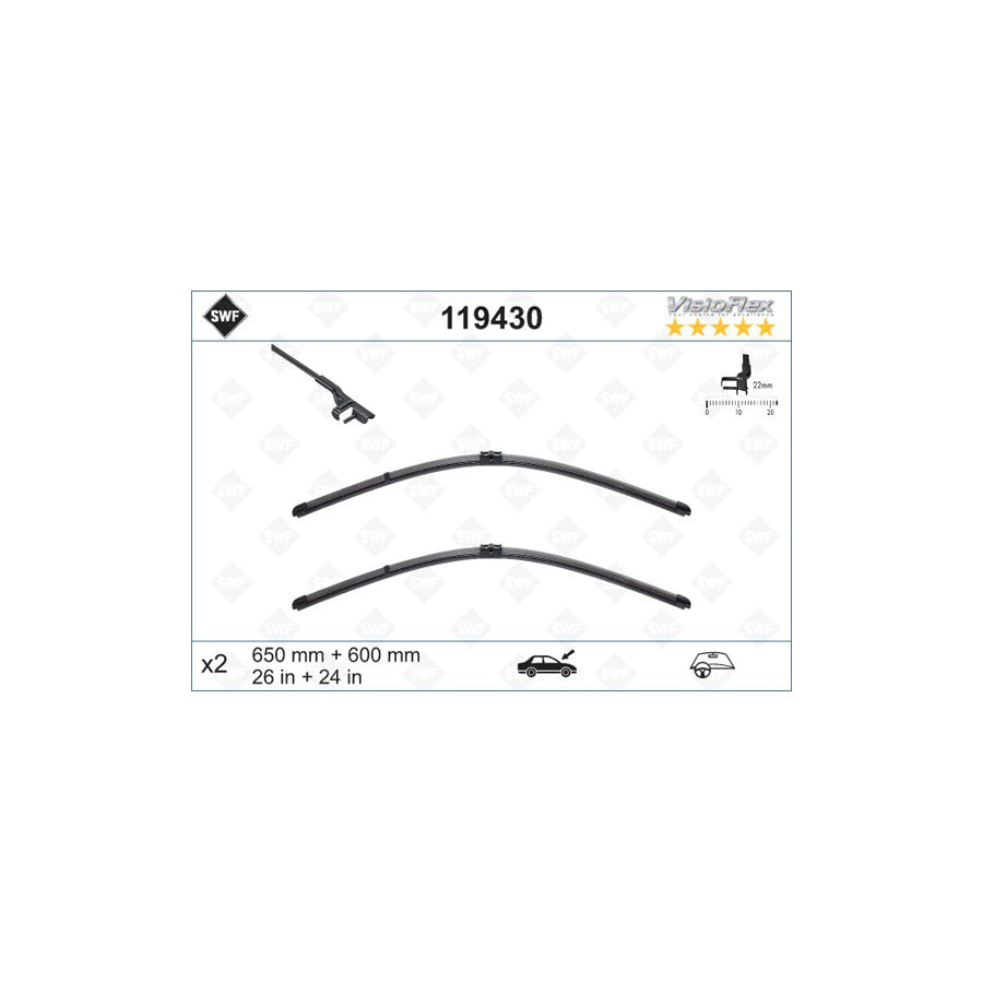 Swf Visioflex 119430 Wiper Blade Suitable For Mercedes-Benz E-Class | ML Performance UK Car Parts